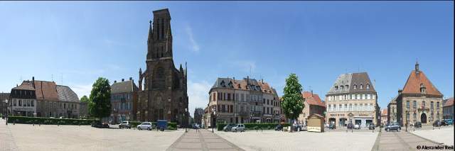 Panorama der Stadt Phalsbourg in Lothringen